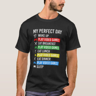 Camiseta Meus Videogames Do Dia Perfeito Gaming T Shirt