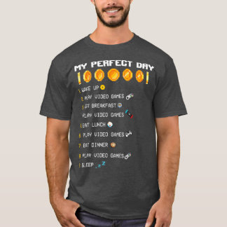 Camiseta Meus Videos games de jogos do dia perfeito para ra
