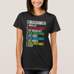 Camiseta Meus Videos games do Dia Perfeito Jogador Legal