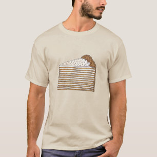 Camiseta Mevik Honey Cake Slice (Bolo de Mel), deserto Russ