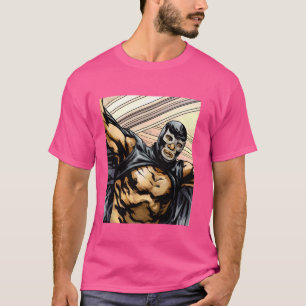 Camiseta Mex-Art Demônio Azul Luchador Mexicano de Luta Liv