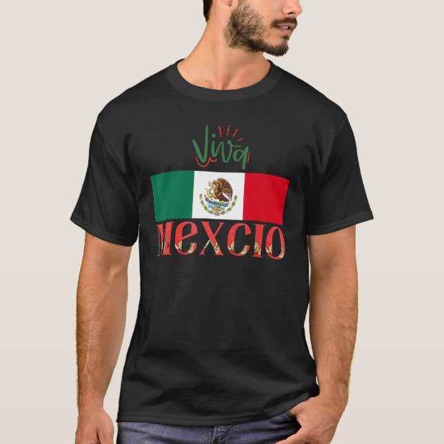 Camiseta Mex De Amor No Dia Da Independência Do México (Frente)