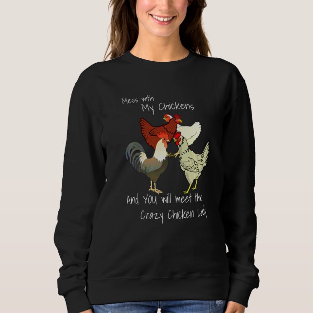 Camiseta Mexer com Minhas Galinhas e Conheça a Louca Senhor (Frente)