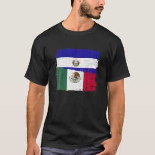 Camiseta MEXICAN El Salvador Bandeira Half Mexicano El Salv