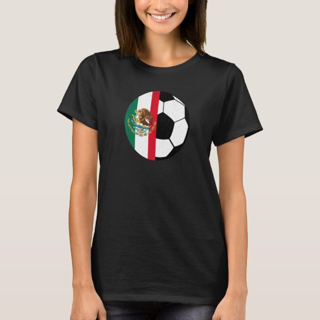 Camiseta Mexican Flag Soccer Fans Football   Mexico Sports (Frente)