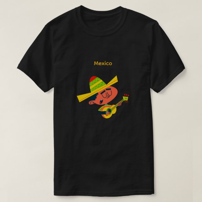 Camiseta Mexican Guitar Boy (Frente do Design)