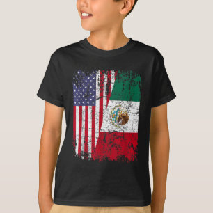 Camiseta MEXICAN ROOTS Half American Flag MÉXICO