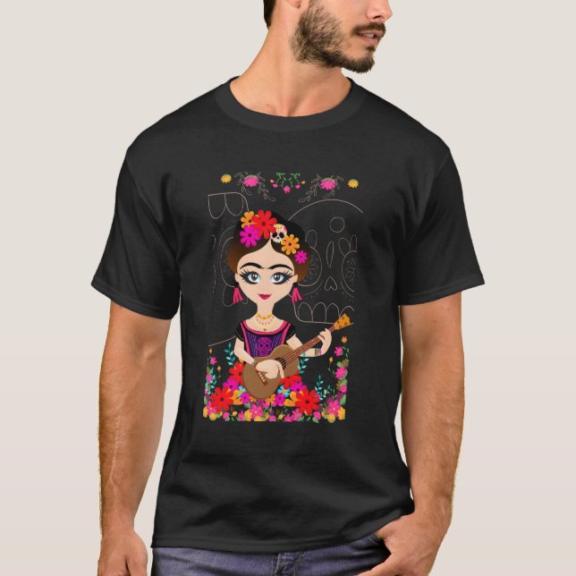 Camiseta Mexicana Maria Frida Doll (Frente)