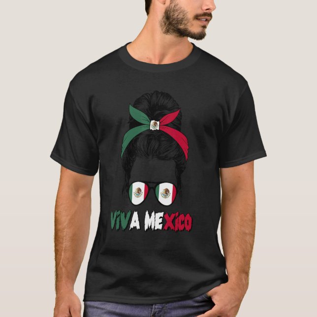 Camiseta Mexicana Miúda Mensageira Viva México Orgulho Mexi (Frente)