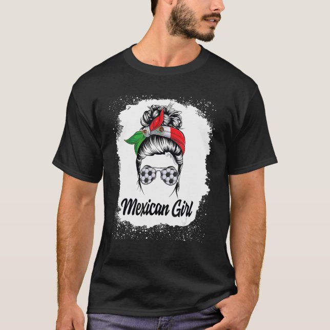 Camiseta Mexicana Soccer Girl Mensageiro Sinalizador México (Frente)