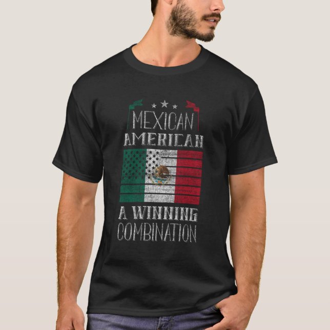 Camiseta Mexicano americano A Combinação vencedora Prid do  (Frente)