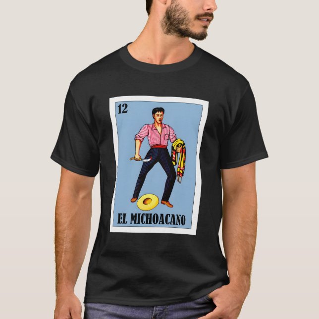 Camiseta Mexicano Bingo Hecho En Michoacan El Michoacano (Frente)