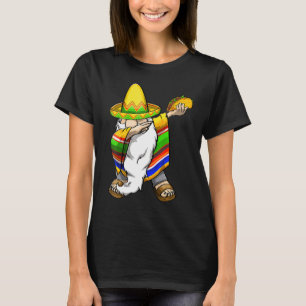 Camiseta Mexicano Dabbing Gnome Cinco De Mayo Poncho Sombre