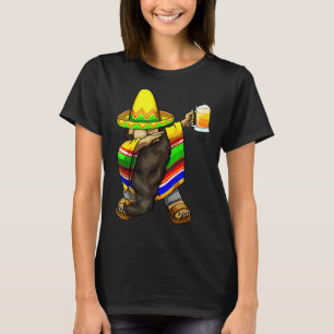 Camiseta Mexicano Dabbing Gnome Cinco De Mayo Poncho Sombre