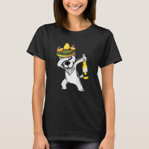 Camiseta Mexicano Dabbing Rouco Cinco De Mayo Poncho Sombre