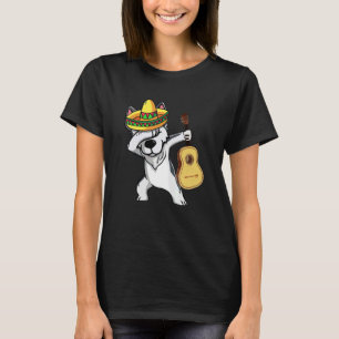 Camiseta Mexicano Dabbing Rouco Cinco De Mayo Poncho Sombre