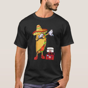 Camiseta Mexicano Dabbing Taco Poncho Sombrero Cinco De May