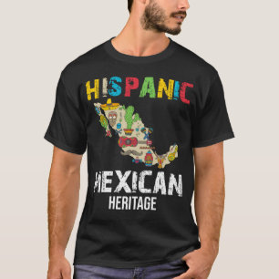 Camiseta Mexicano dizendo slogan hispânico patrimônio mexic