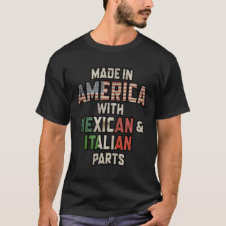 Camiseta Mexicano E Italiano Feito Na América Mix Heritage