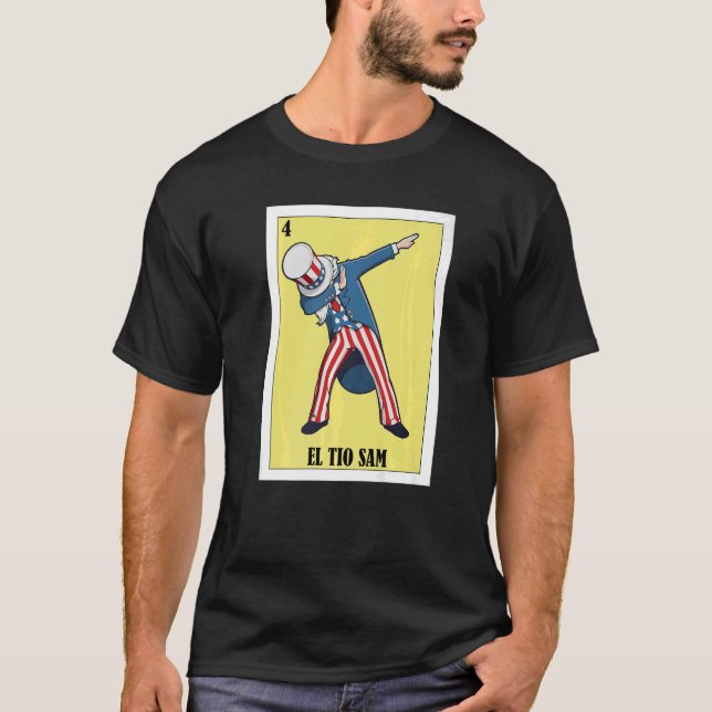 Camiseta Mexicano em 4 de julho El Tio Sam (Frente)
