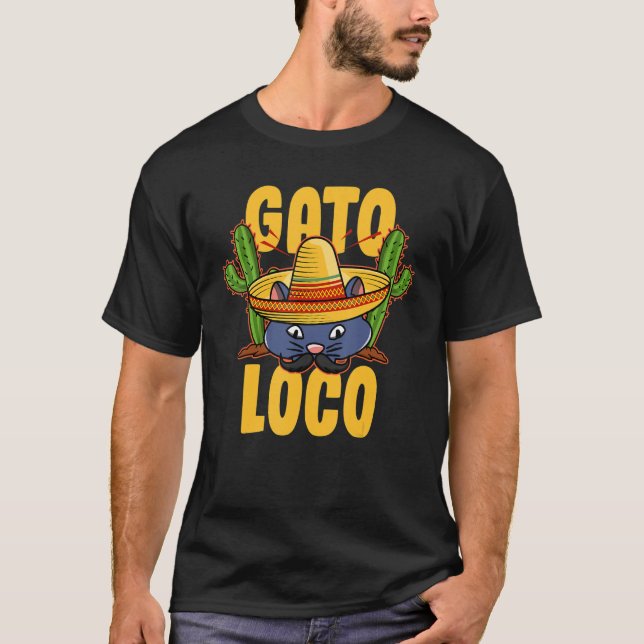 Camiseta Mexicano Fiesta - Gato Loco (Frente)