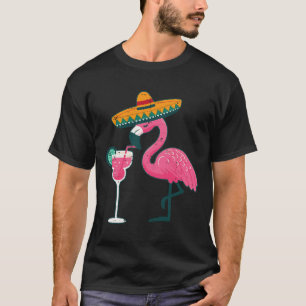 Camiseta Mexicano Flamingo Sombrero Cinco De Mayo Fiesta Wo