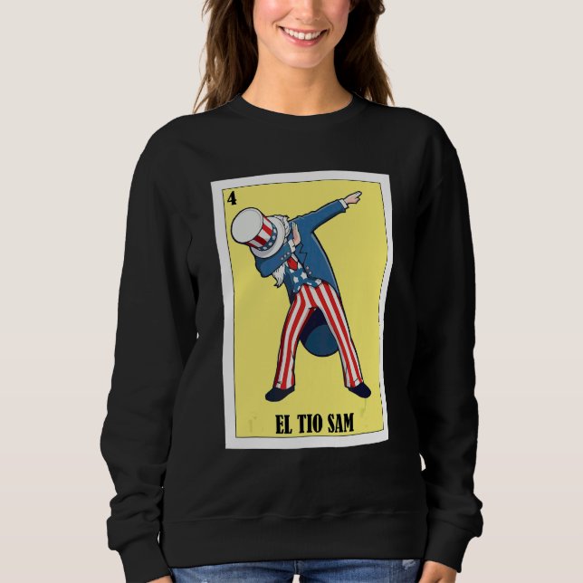 Camiseta Mexicano para 4 de Julho  O Tio Sam (Frente)