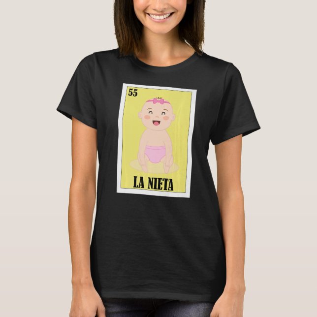 Camiseta Mexicano para Chás de fraldas La Nieta (Frente)
