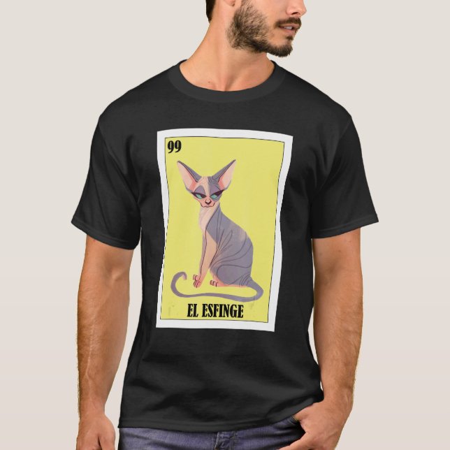 Camiseta Mexicano para Donos de Gatos El Esfinge (Frente)