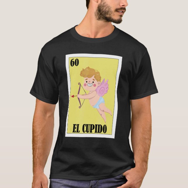 Camiseta Mexicano para o Dia de os namorados Cupido 7 (Frente)