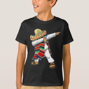 Camiseta Mexicano Sombrero Poncho Dabbing