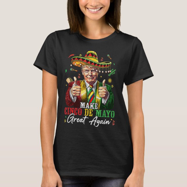 Camiseta Mexicano Torne O Excelente Cinco De Mayo Mais Engr (Frente)