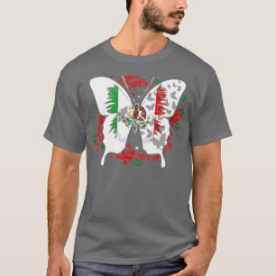 Camiseta Mexicanos - Borboleta da Bandeira do México