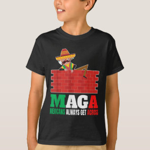 Camiseta Mexicanos sempre atravessam homens anti-engraçados