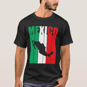 Camiseta México Bandeira do México Mapa Mexicano Bandeiras