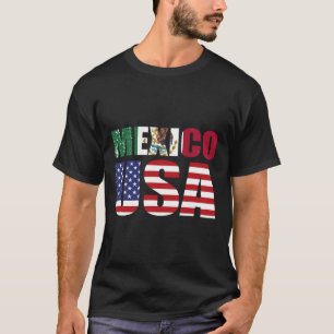 Camiseta México Bandeira dos Estados Unidos Patriot Bandeir