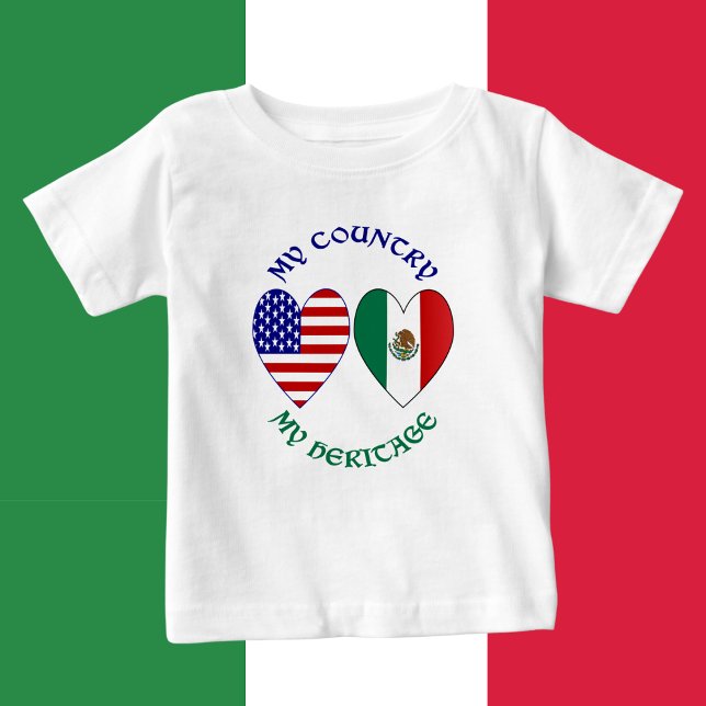 Camiseta México Bandeira EUA Bandeira Meu País Meu Patrimôn (Criador carregado)