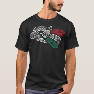 Camiseta México Bandeira Mexicana Águia Asteca Estilo Hecho