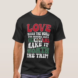 Camiseta México: Bandeiras masculinas e femininas amolecend