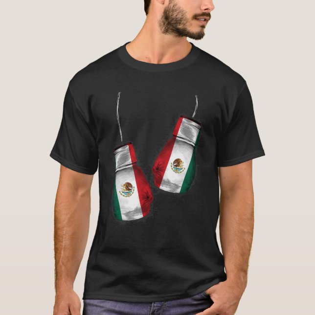 Camiseta México Boxando Luvas do Orgulho Mexicano Boxando M (Frente)
