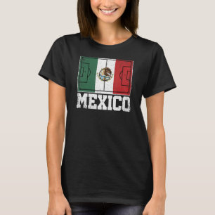 Camiseta México: Campo de Futebol Bandeira do Orgulho Mexic