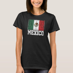 Camiseta México: Campo de Futebol Bandeira do Orgulho Mexic