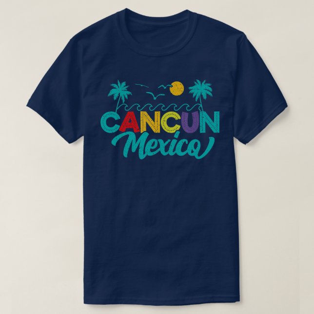 Camiseta México Cancún México Férias no Verão do Viagem do  (Frente do Design)