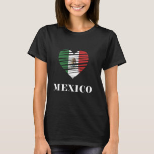 Camiseta México Coração Mexicano Bandeira Raja Español Orgu