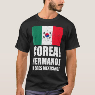 Camiseta México Coreia do Sul Futebol Chant Flag Brothe Cor