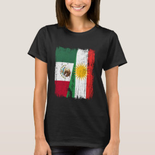 Camiseta México Curdistão Meia Bandeira Mexicana Herança Cu