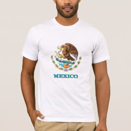 Camiseta México e México emblema da águia, moda de bandeira
