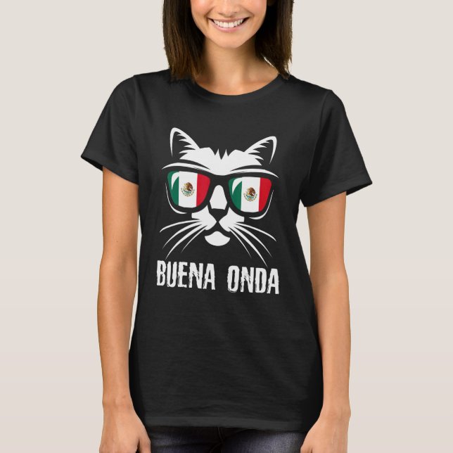 Camiseta Mexico Flag  Cat Mexican Saying 3 (Frente)
