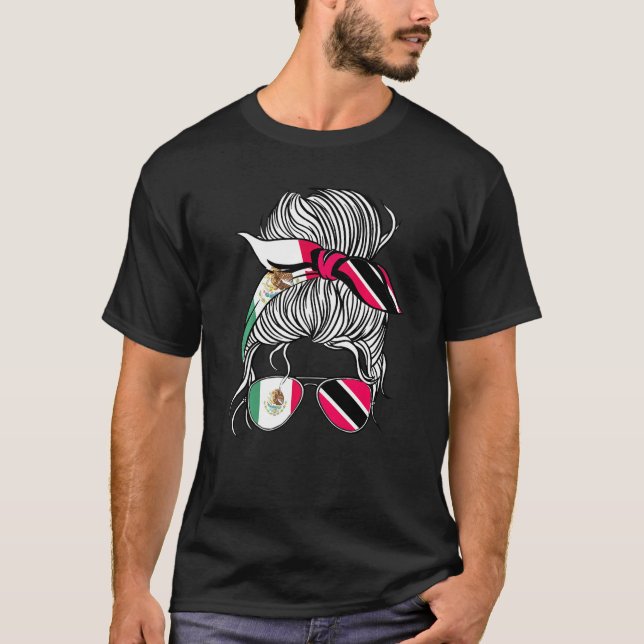 Camiseta Mexico Flag Trinidad&Tobago Grown Women Girl Count (Frente)