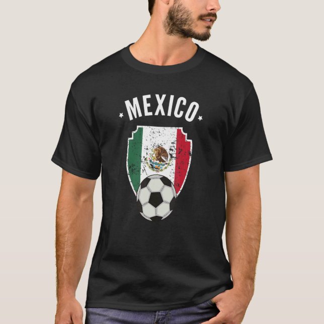 Camiseta México Futebol do México Bandeira do Orgulho Mexic (Frente)